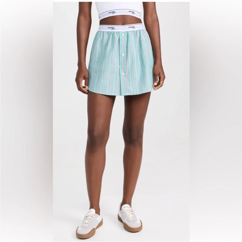 HOMMEGIRLS Shirttail Mini Skirt. Size M.BNWT. MSRP $195.